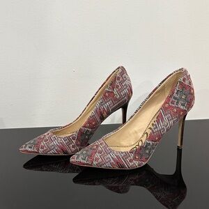 Sam Edelman Red Patterned Heels
